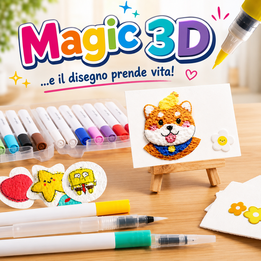 Magic 3D™ – Dai Vita ai Tuoi Disegni: Colora, Immergi e Crea Fantastiche Figure!
