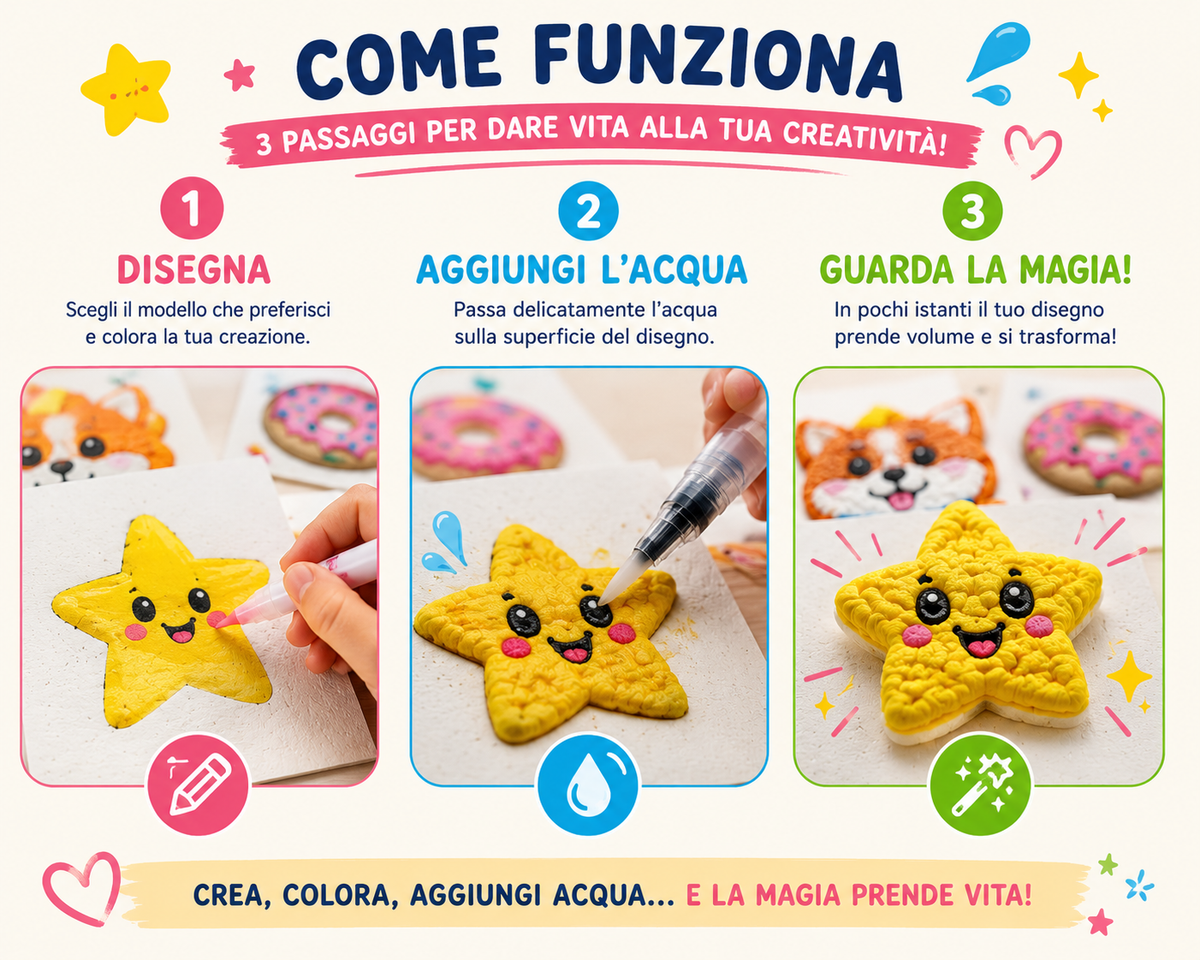 Magic 3D™ – Dai Vita ai Tuoi Disegni: Colora, Immergi e Crea Fantastiche Figure!
